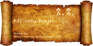 Károly Kevin névjegykártya